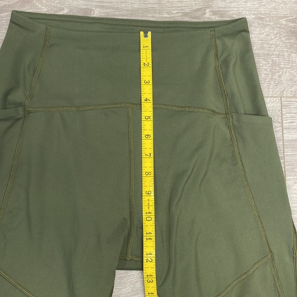 Thinx Moderate Absorbency Activewear Leggings High Rise Pockets Kale Green M - Picture 9 of 15